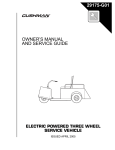 electric three wheel service vehicle