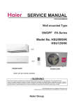 SERVICE MANUAL - Haier Ductless Air