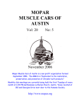 November, 2006 - Mopar Muscle Cars of Austin