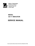 Ohaus CD11 Indicator Service Manual 80250793