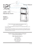 Service Manual AHPO / EPO PROOFER OVEN