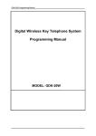 Digital Wireless Key Telephone System Programming Manual
