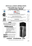 Installation Operation and Service Manual