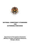 national competency standards for automobile mechanic