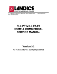 elliptimill e8/e9 home & commercial service manual