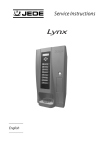 Service Instructions Lynx