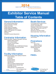 Exhibitor Service Manual - Shepard Exposition Services