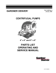 PARTS LIST OPERATING AND SERVICE MANUAL