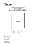 Installation/Service Manual Thelco Incubator
