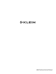 2002 Klein Technical Manual