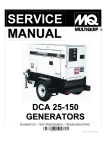 DCA25-150 Service Manual - Multiquip Service & Support Center