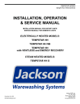 INSTALLATION, OPERATION & SERVICE MANUAL