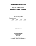8648A/B/C/D Signal Generator Operation and Service Guide