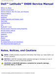 Dell Latitude D600 Service Manual