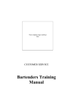 Bartenders Training Manual - TalkTalk