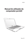 Manual do utilizador do computador portátil