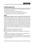 Português CERTIFICADO FCC Nota: