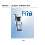 Manual do Utilizador do Nokia 1110