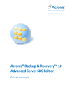 Acronis® Backup & Recovery ™ 10 Advanced Server SBS Edition