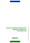 MANUAL DE INICIAÇÃO RÁPIDA PARA O NOKIA PC SUITE 4.81