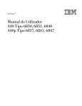 Manual do Utilizador A40 Tipo 6830, 6831, 6840 A40p Tipo 6837