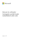 Manual do Utilizador do Carregador portátil duplo 5200