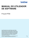 MANUAL DO UTILIZADOR DE SOFTWARE P-touch P700