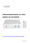 AMPLIFICADOR DIGITAL AV-1700+ MANUAL DO UTILIZADOR