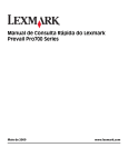 Manual de Consulta Rápida do Lexmark Prevail Pro700 Series