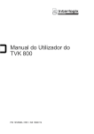 Manual do Utilizador do TVK 800