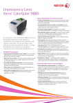 Informações Técnicas Xerox ColorQube 8880: Impressora Tinta Sólida