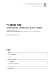 PTSense App Manual do utilizador para testes