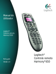 Manual do Utilizador Logitech® Controlo remoto