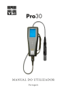 YSI Pro30 Handheld Conductivity Meter Manual Portuguese 606082A
