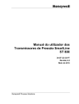 Manual do utilizador dos Transmissores de Pressão SmartLine ST 800