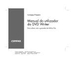 Manual do utilizador do DVD Writer