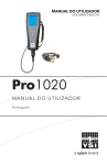 YSI Pro1020 Portuguese Instruction Manual