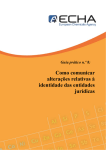 Como comunicar altera&ccedil;&otilde;es relativas &agrave; identidade - ECHA