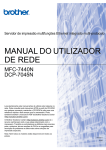 MANUAL DO UTILIZADOR DE REDE