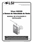 Manual de operação do indicador de velocidade do vento GS320