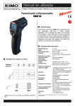 Manual do pirômetro infravermelho portátil KIRAY50 Kimo