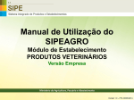 Manual de Utilização do SIPEAGRO