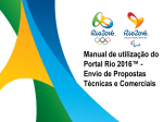 Manual de Utiliza&ccedil;&atilde;o do Portal Rio 2016