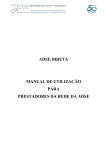 ADSE DIRETA MANUAL DE UTILIZA&Ccedil;&Atilde;O PARA PRESTADORES