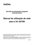 Manual de utilização da rede para a HL-2070N