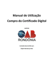 Manual de Utilização Compra do Certificado Digital
