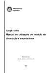 Aleph 18.01 Manual de utilização do módulo de circulação