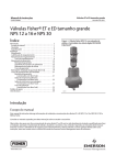 Válvulas Fisherr ET e ED tamanho grande NPS 12 a 16 e NPS 30