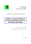 O RISCO E A GESTÃO DO RISCO EM PROJECTOS DE