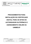 Manual de instalação do Certificado Digital